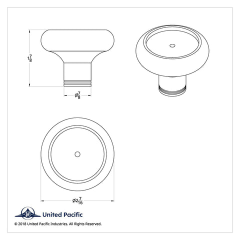 Deluxe Military Medallion Air Valve Knobs - Marine