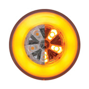 18 LED 4" Round GloLight (Turn Signal) - Amber LED/Amber Lens (Card)