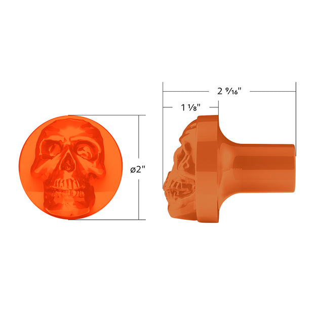 Skull Air Valve Knob - Cadmium Orange