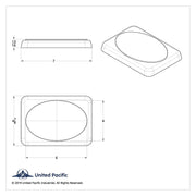 Chrome 7" X 4-7/8" Speaker Cover For Various Peterbilt Models, Snap-On (Card of 2)