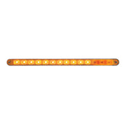 14 LED 12" Sequential Light Bar With Bezel - Amber LED/Amber Lens