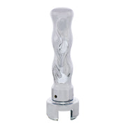 Thread On Flame Gearshift Knob With Adapter For Eaton Fuller 13/15/18 Speed - Chrome