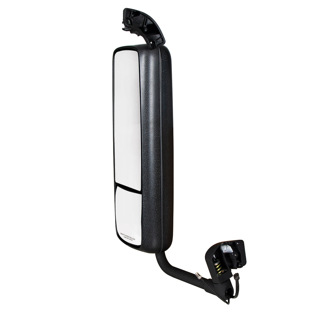 Black Heated Mirror Assembly For 2004-2012 Volvo VNL - Driver