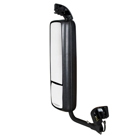 Black Heated Mirror Assembly For 2004-2012 Volvo VNL - Driver
