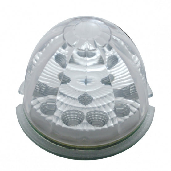 17 LED Reflector Watermelon Maze Cab Light - Amber LED/Clear Lens