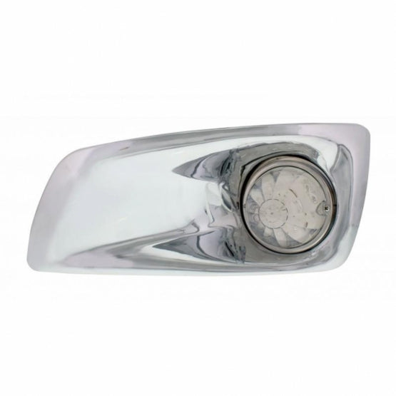 Fog Light Cover With 17 Amber LED Dual Func. Watermelon Light For 2007-17 KW T660- Driver -Clear Lens