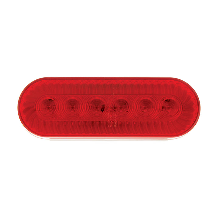 20 LED 6" Oval Turbine Light (Stop, Turn &amp; Tail) - Red LED/Red Lens