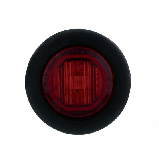 Single SMD LED 3/4" Mini Light (Clearance/Marker) With Rubber Grommet - Red LED/Red Lens