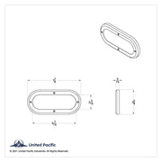 6" Oval Mirror light Bezel