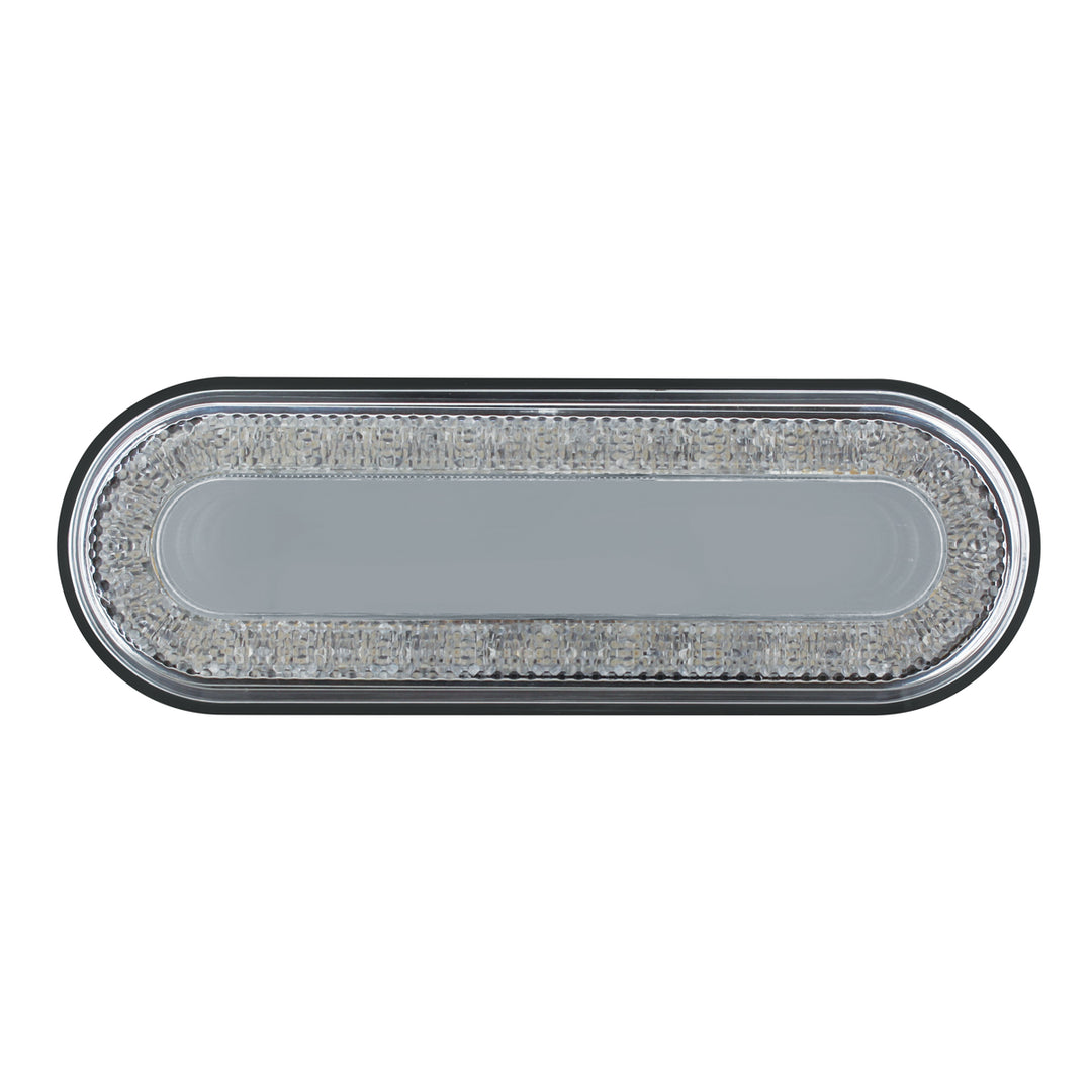 24 LED 6" Oval Mirage Light (Stop, Turn &amp; Tail) - Red LED/Clear Lens