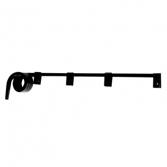 Black Straight Mud Flap Hangers - 3 Coils (Pair)