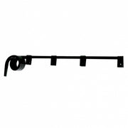 Black Straight Mud Flap Hangers - 3 Coils (Pair)