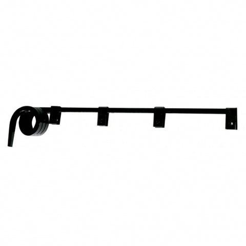 Black Straight Mud Flap Hangers - 3 Coils (Pair)