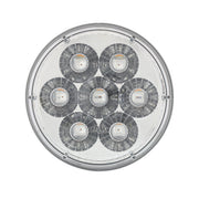 14 LED 4" Round Double Fury Light (Stop, Turn & Tail) - Red & Amber LED/ Clear Lens