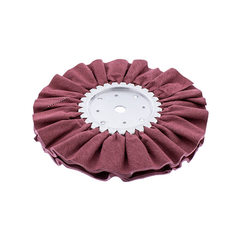 8" Red Treated Airway Buff - 5/8" & 1/2" Arbor