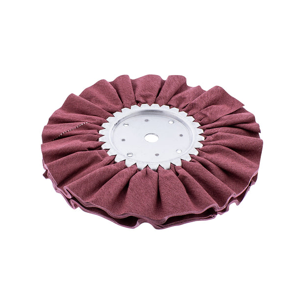 8" Red Treated Airway Buff - 5/8" & 1/2" Arbor
