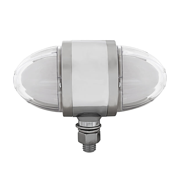 18 LED Dual Function GloLight Double Face Light - Amber & Red LED/Clear Lens