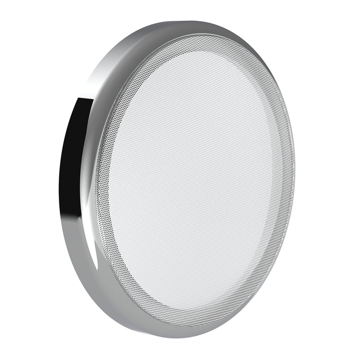 Chrome 7-¼" Round Speaker Cover For Peterbilt 389 (2008+), 388 (2008-2014), 379/378/335/330 (1995-2000), Snap-On