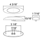 6 LED M5 Millennium GloLight (Clearance/Marker) - Amber LED/Clear Lens