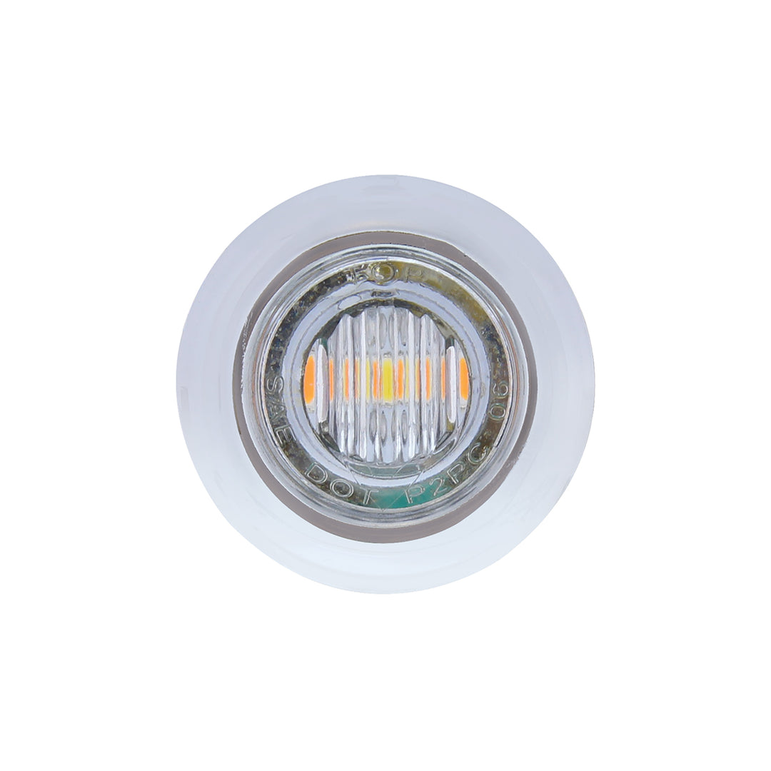 3 LED 3/4" Mini Double Fury Light (Clearance/Marker) - Amber LED/Blue LED
