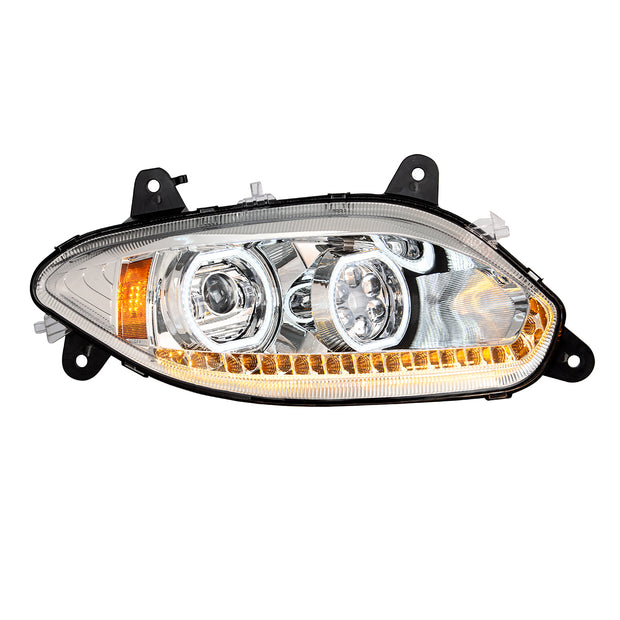 Chrome 17 LED Headlight For 2018-2024 International LT - Passenger