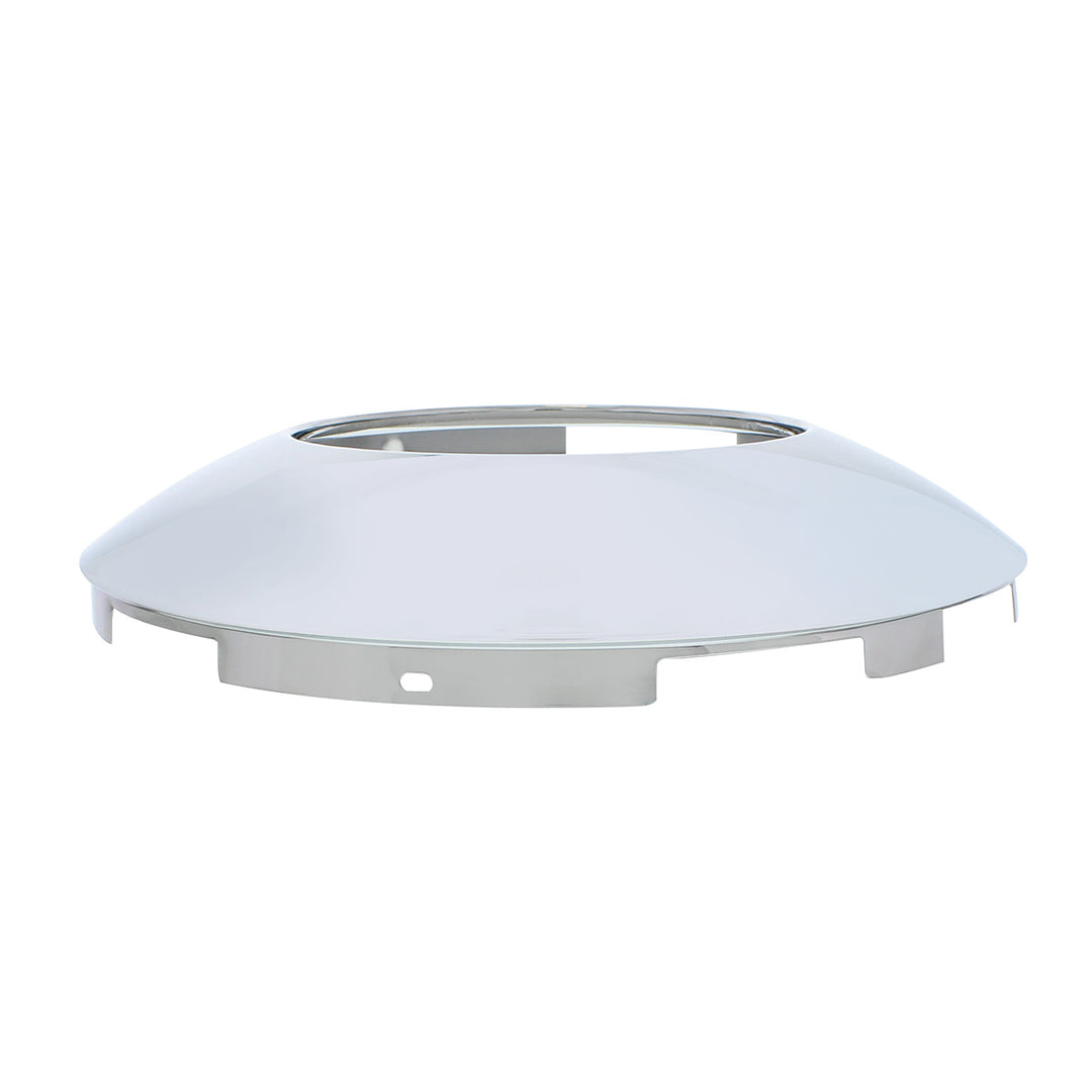 Universal Chrome Front Hubcap With Hubometer Hole - 7/16" Lip