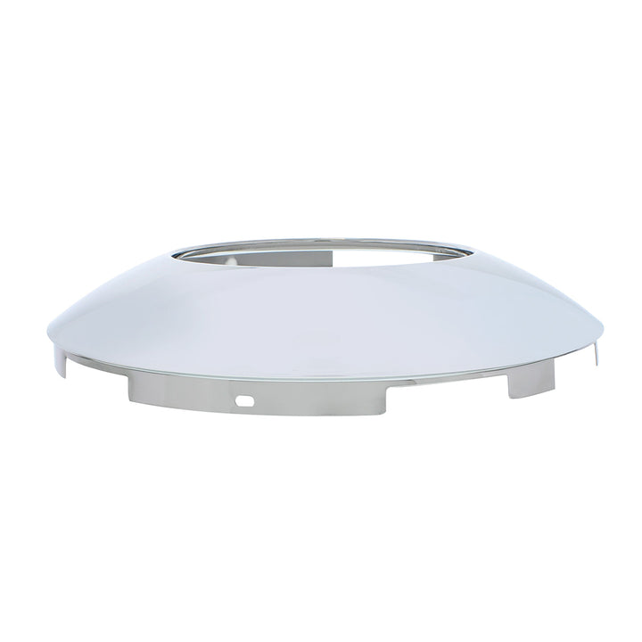 Universal Chrome Front Hubcap With Hubometer Hole - 7/16" Lip