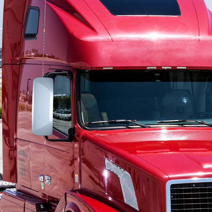 Chrome Mirror Cover For 2012-2024 Volvo VNL - Driver