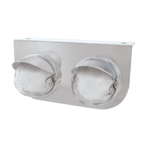 SS Light Bracket With 2X 9 LED Dual Function Watermelon GloLight & Visors -Red LED/Clear Lens