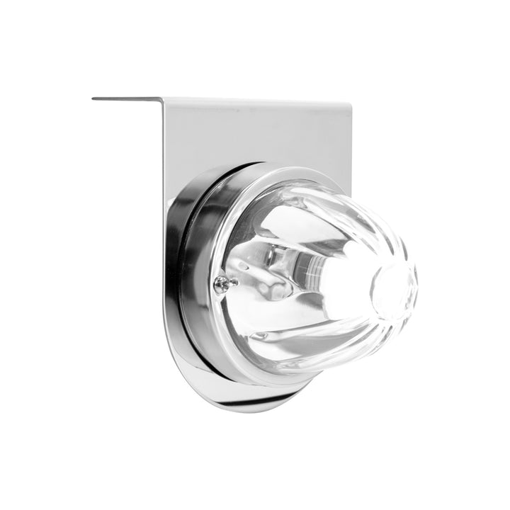 Dual Function Glass Watermelon Light With Stainless Steel Light Bracket Kit With LED Bulb-White LED
