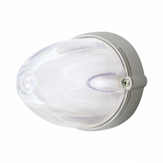9 LED Dual Function GloLight Watermelon Grakon 1000 Flush Mount Kit - Amber LED/Clear Lens