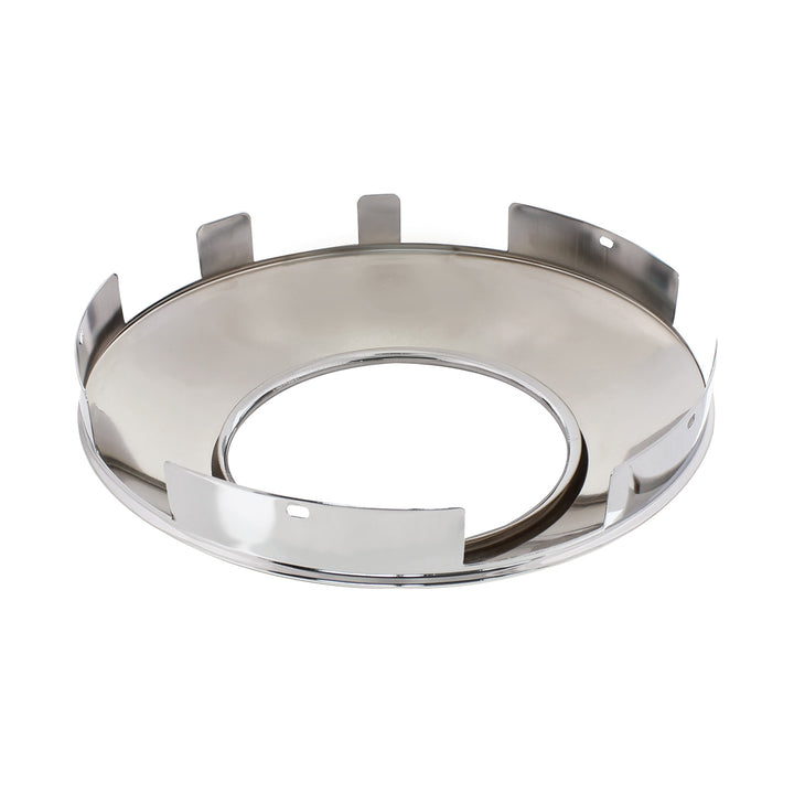 Universal Chrome Front Hubcap With Hubometer Hole - 1" Lip