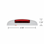 16 LED Reflector Light (Clearance/Marker) With Chrome Bezel - Red LED/Red Lens