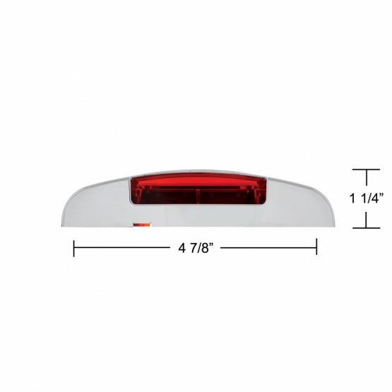 16 LED Reflector Light (Clearance/Marker) With Chrome Bezel - Red LED/Red Lens