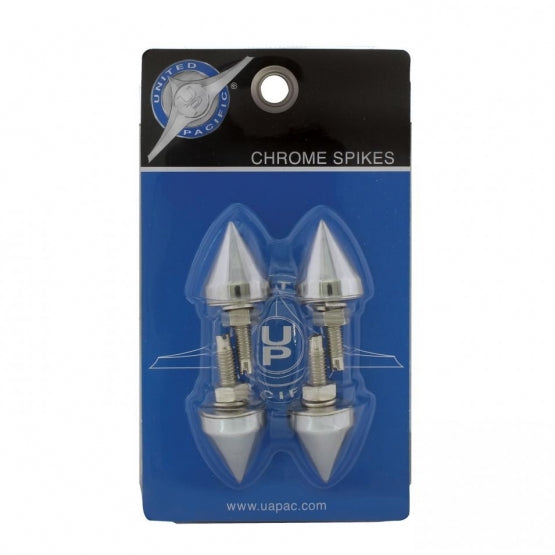 Chrome Spike License Plate Fastener (4-Pack)