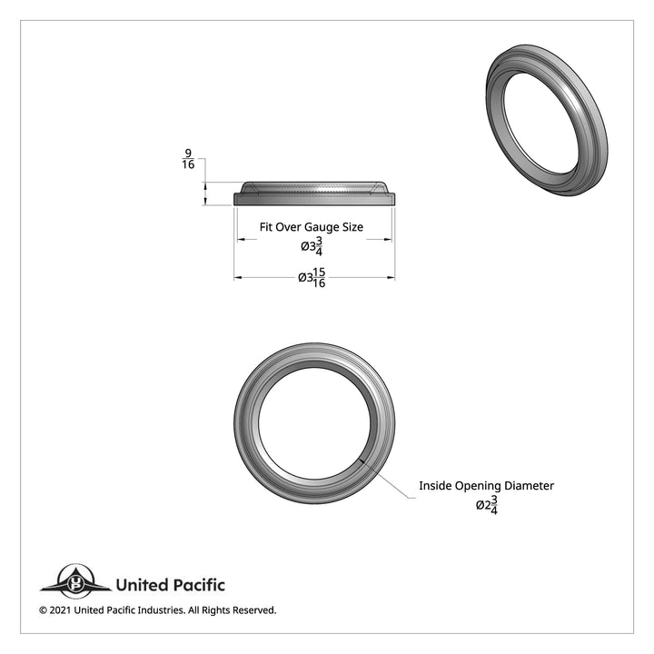 Speed/Tachometer Gauge Bezel For Freightliner/Peterbilt - Classic Design