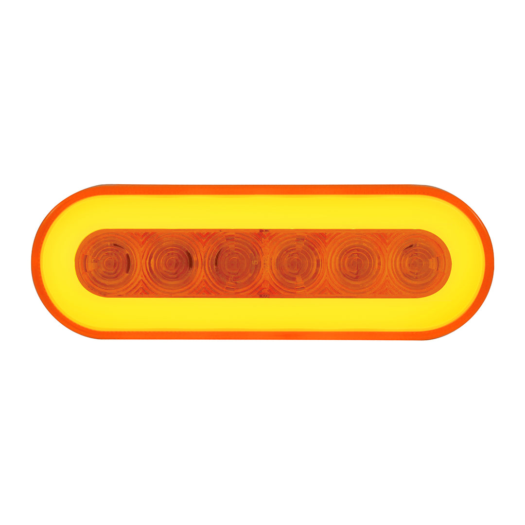 22 LED 6" Oval GloLight (Turn Signal) - Amber LED/Amber Lens