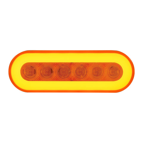22 LED 6" Oval GloLight (Turn Signal) - Amber LED/Amber Lens