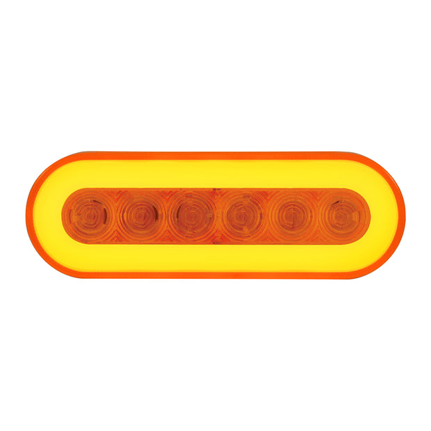 22 LED 6" Oval GloLight (Turn Signal) - Amber LED/Amber Lens