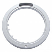 Stainless Steel Bullet Half Moon Headlight H4 With 10 Amber LED & Dual Mode LED Signal-Clear Lens