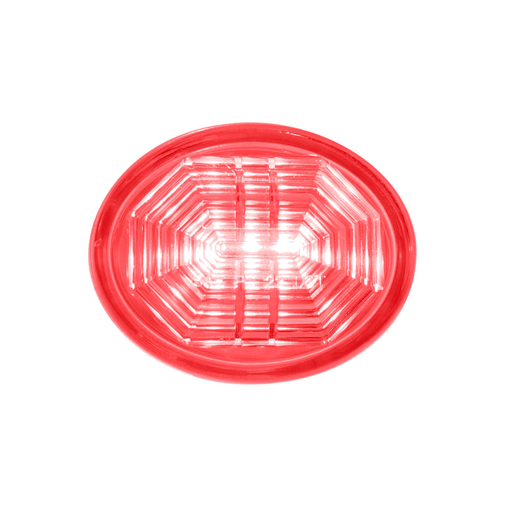 3 LED Oval Clearance/Marker Light-Red LED/Red Lens
