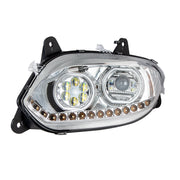 Chrome 17 LED Headlight For 2018-2024 International LT - Driver