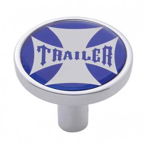 "Trailer" Long Air Valve Knob - Blue Maltese Cross Sticker