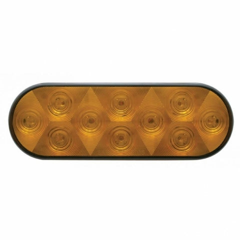 10 LED 6" Oval Turn Signal Light - Amber LED/Amber Lens