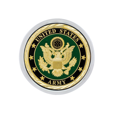 Deluxe Military Medallion Air Valve Knobs - Army