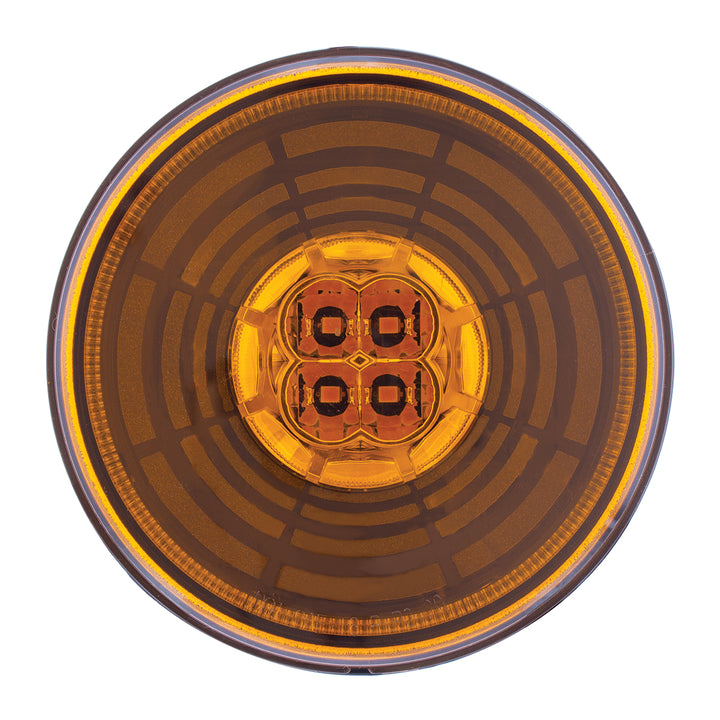13 LED 4" Round Abyss Light (Turn Signal) - Amber LED/Amber Lens