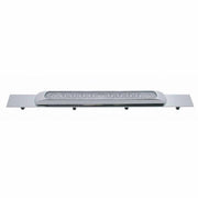 Chrome Top Mud Flap Plate With 11 LED 17" Light Bar & Bezel - Amber LED/Clear Lens (Each)