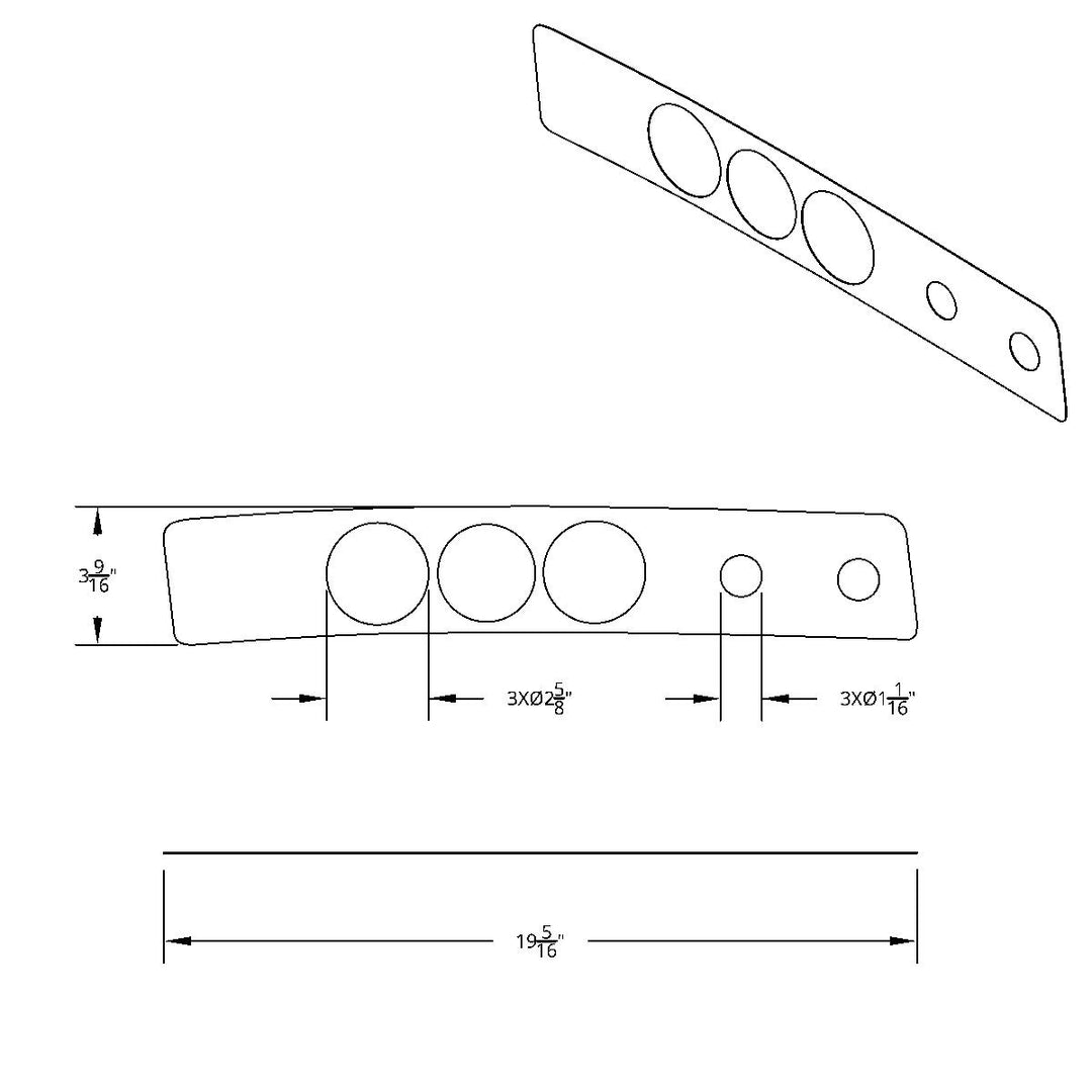 2006+ Kenworth Stainless A/C Dash Panel Trim