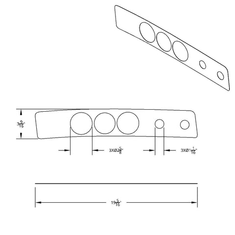 2006+ Kenworth Stainless A/C Dash Panel Trim