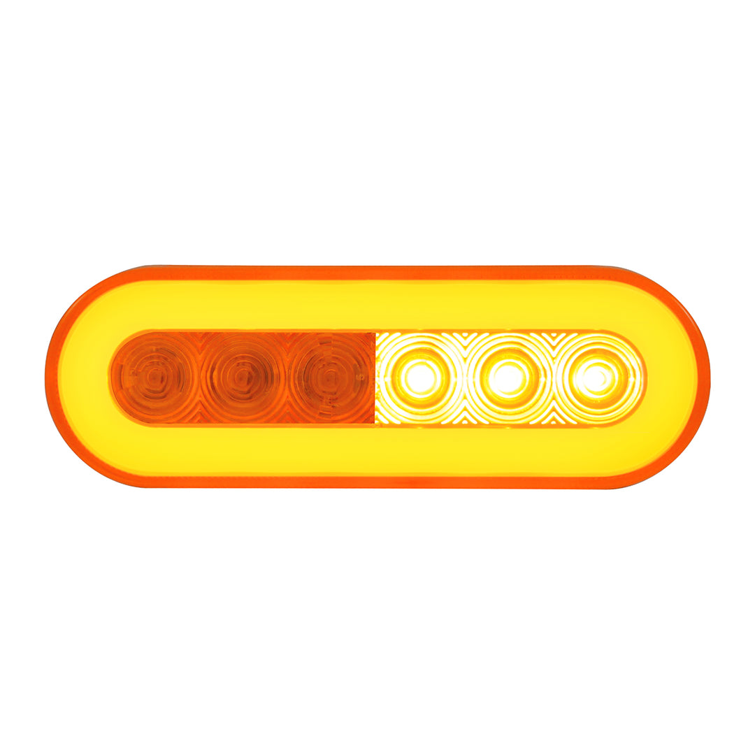 22 LED 6" Oval GloLight (Turn Signal) - Amber LED/Amber Lens